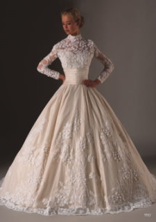 beautiful long sleeve modest wedding dress, justin alexander 9552 