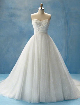 strapless cinderella wedding dresses