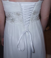 wedding dress too small