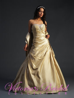 gold wedding dress 