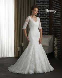 Wedding Dresses with Three Quarter Sleeves