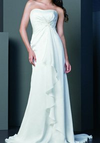 raised waist wedding dress picture