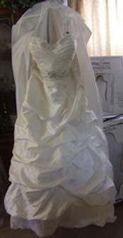 wedding dress donation in gown bag