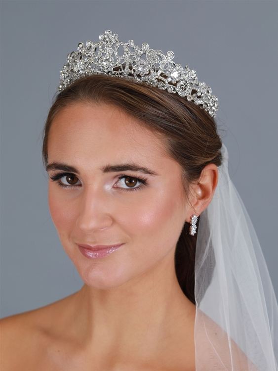 Silver rhinestone tiara