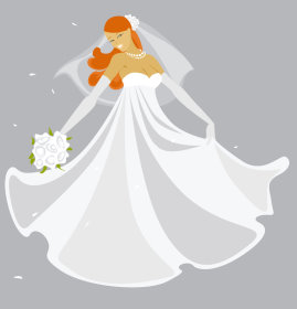 wedding dress clipart - temporary tattoos-452