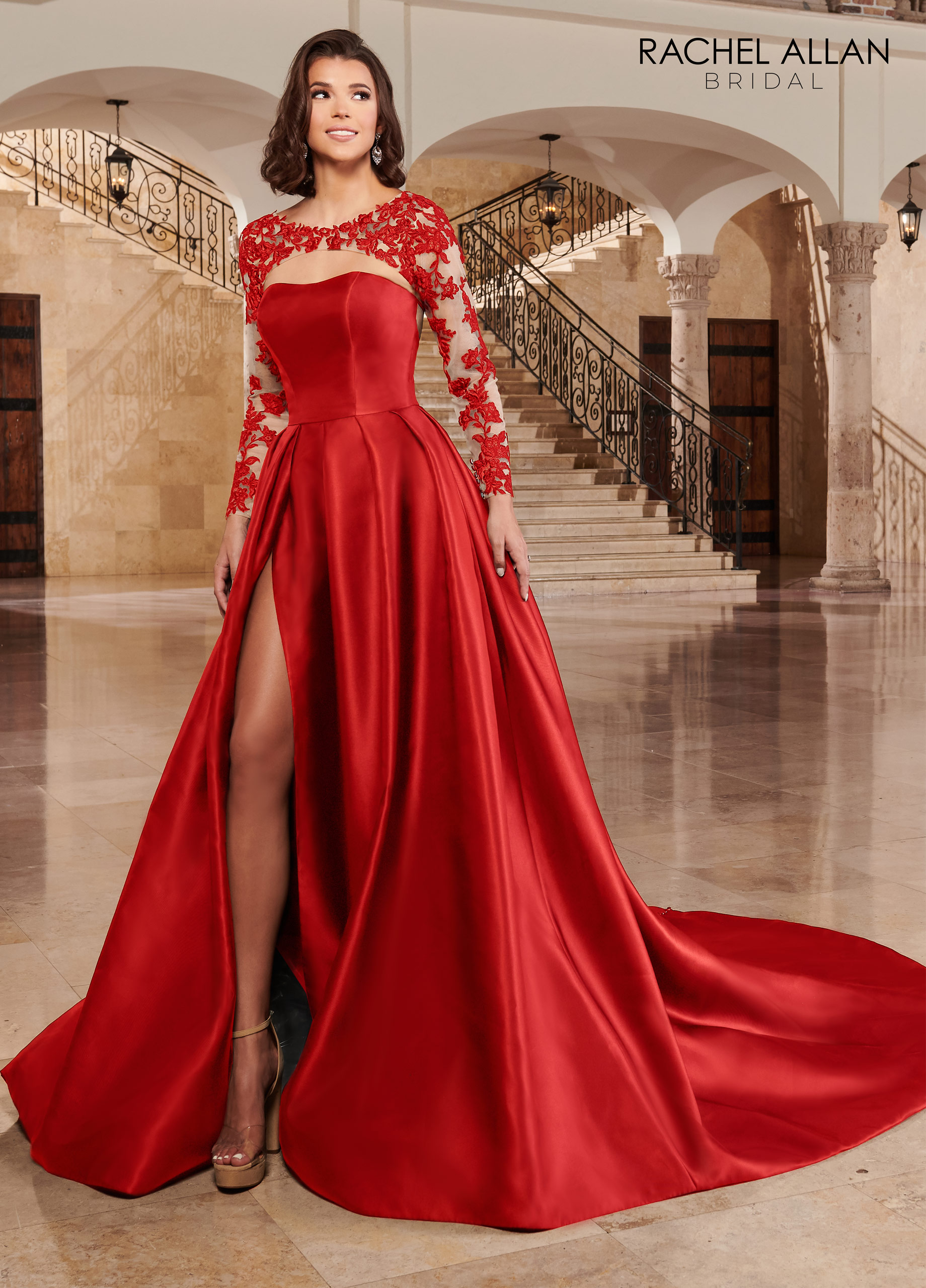 Marys Bridal Red Wedding Gown Style RB5020