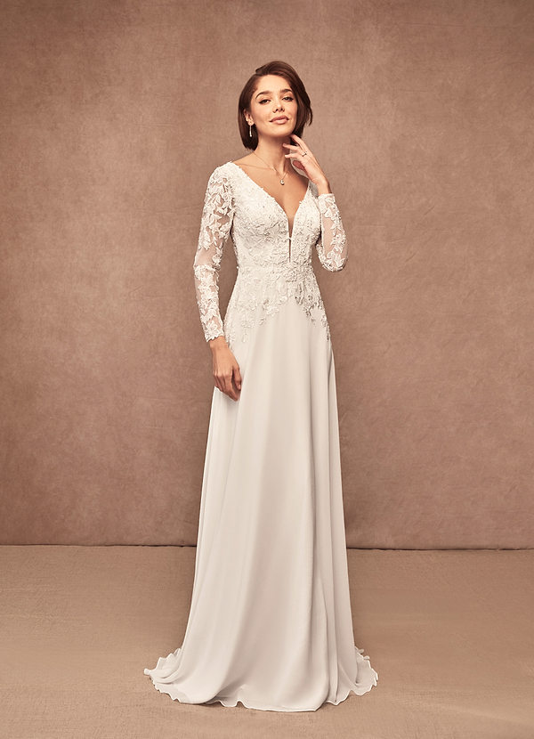 Long sleeve wedding dress Azazie Style Fleur Long sleeve wedding dress Azazie Style Fleur