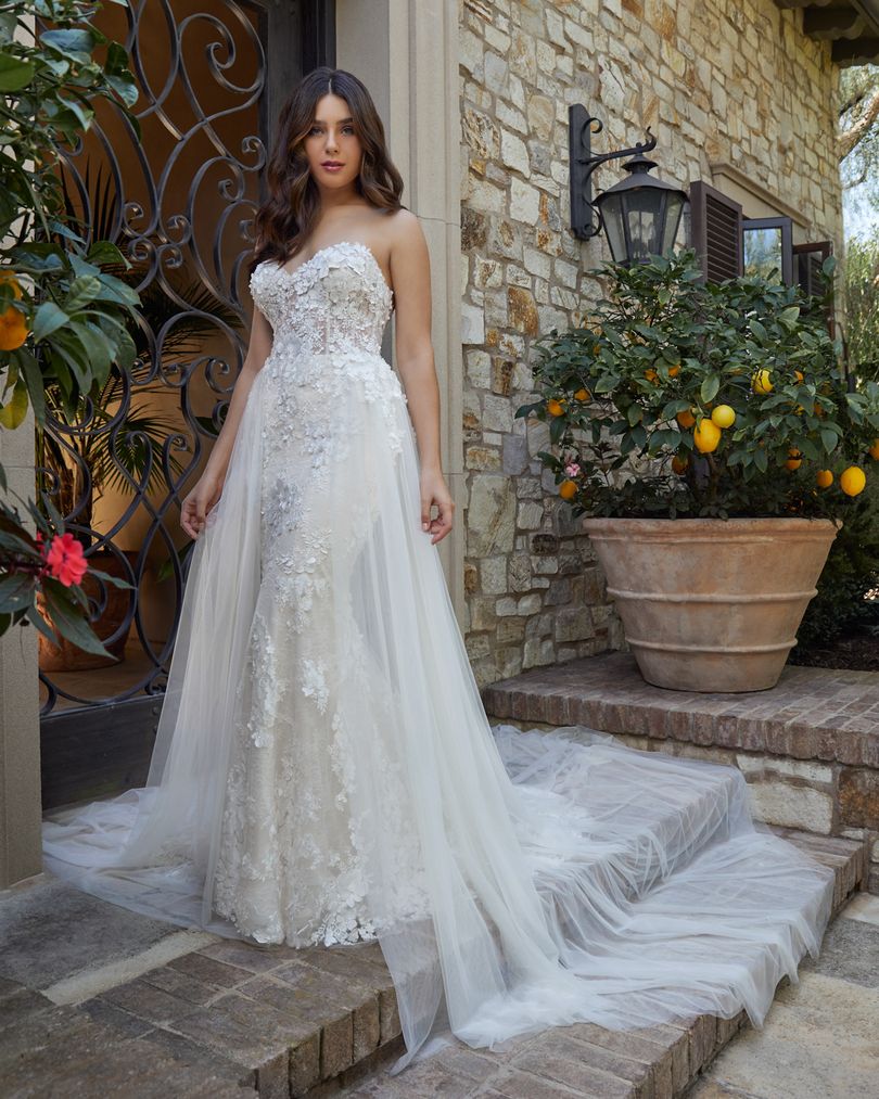 Casablanca Wedding Dress Style 2444 Casablanca convertible wedding dress with detachable train