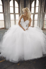 Tulle bridal dress